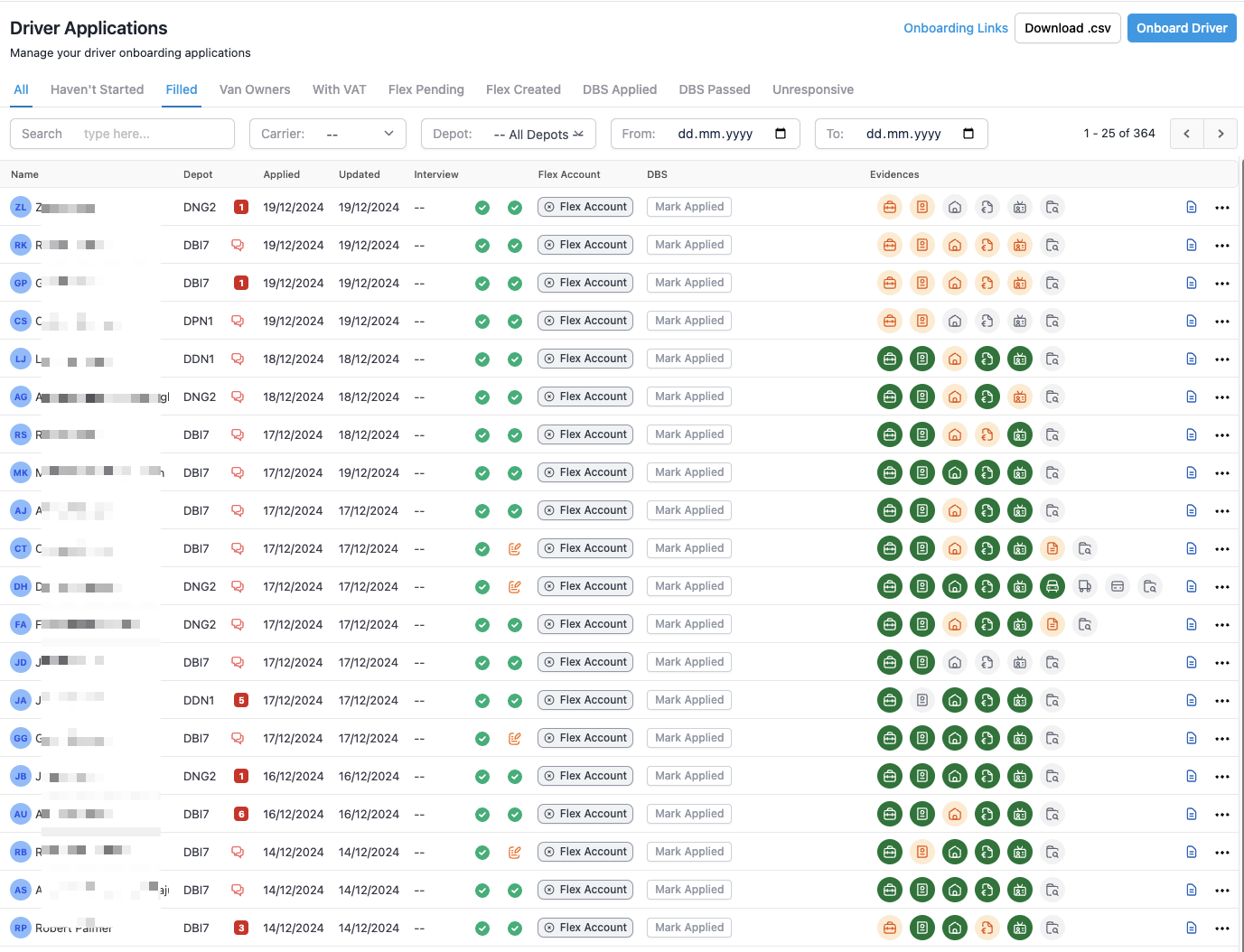 Onboarding Dashboard